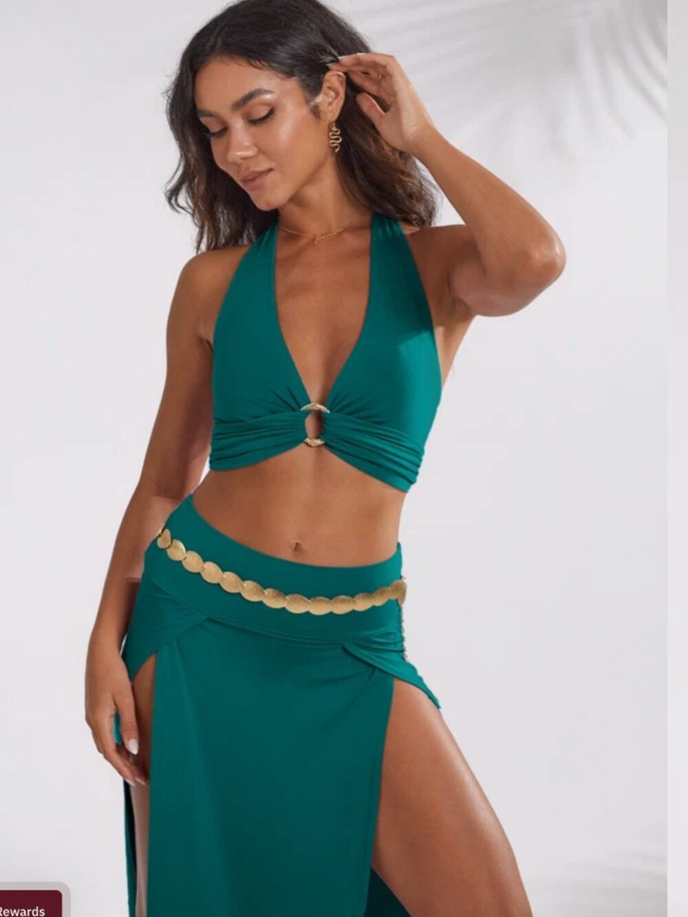 Royal Codes Serpent Tie Top (Malachite) | Size M